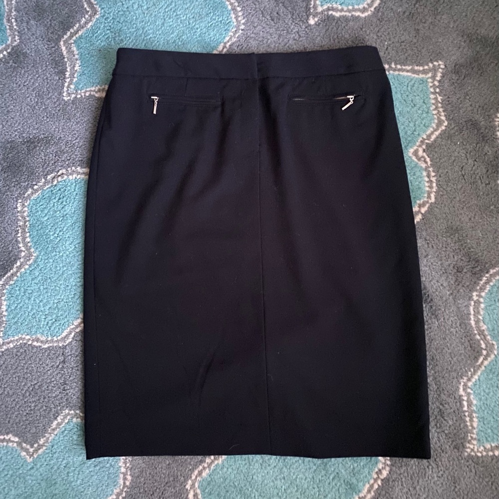 ALFANI Skirt 10 Black Polyester Knee Length VGUC